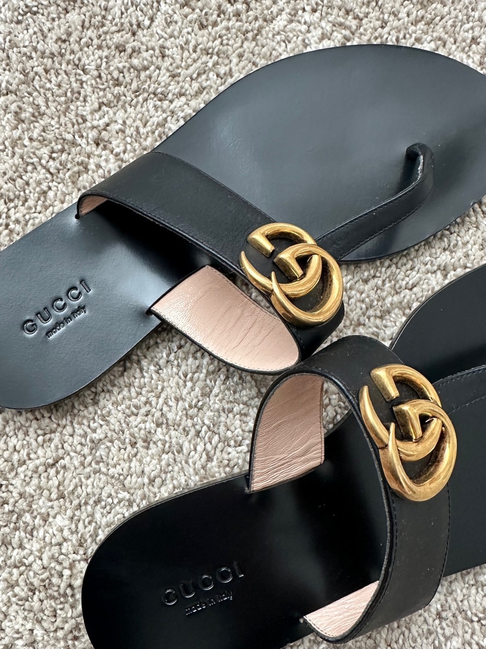 Gucci Black Leather Sandals - Picture 5 of 5